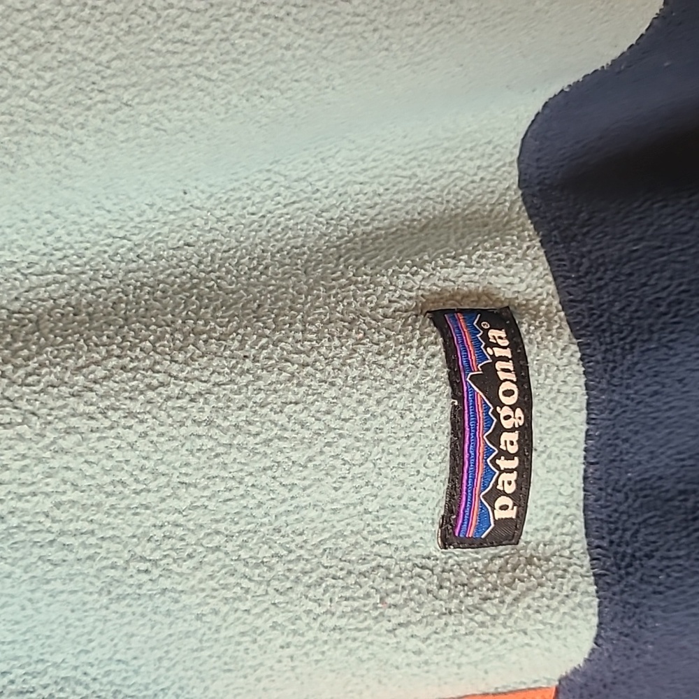 Patagonia Worn Wear Men's Micro D Snap-T Pullover 26165 Blue/ Orange Size XL - Picture 3 of 7